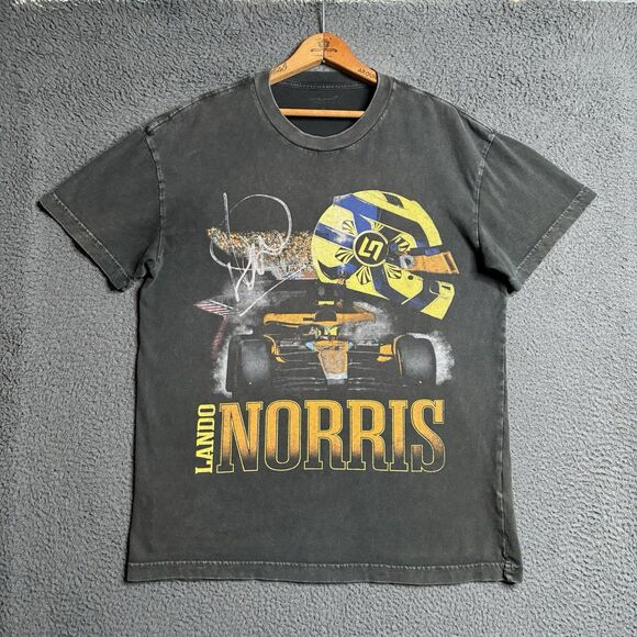 Abercrombie Fitch Mclaren Formula 1 Shirt Mens Large Lando Norris Signed Crew - Picture 1 of 10